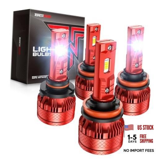 H11/H9/H8 9005/HB3 LED Bulbs Combo, 160000LM 800% Super Brighter T6S 9005+H11