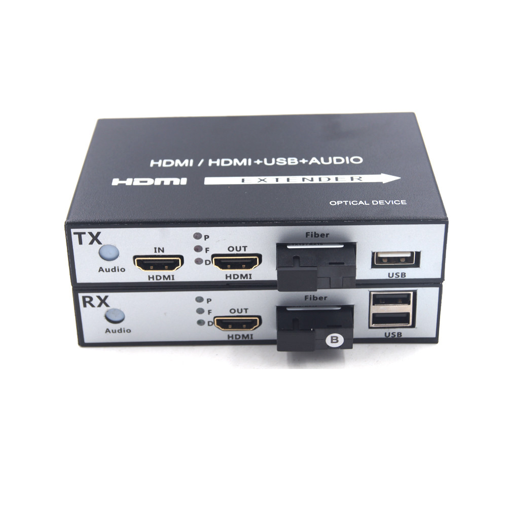 Up to 20Km, HDMI Extender HD 1080P HDMI over Fiber optic with KVM, Lossless