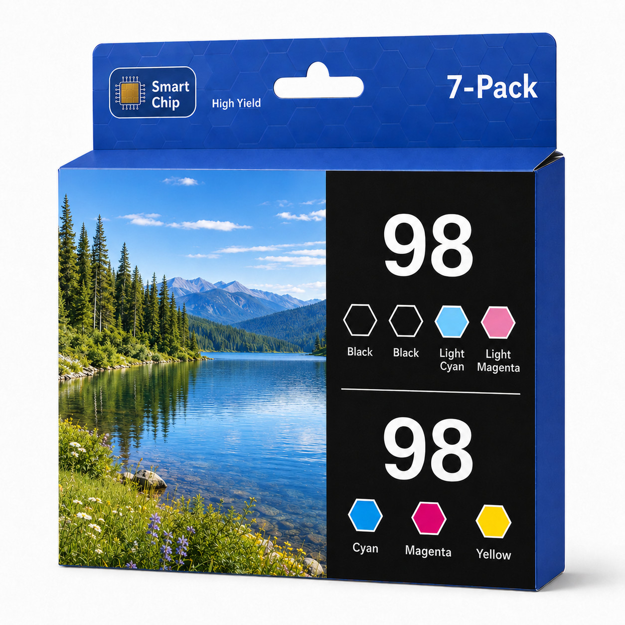 98 Ink Cartridges Combo Pack (7-Pack) Compatible for Artisan700 710 725 730 800
