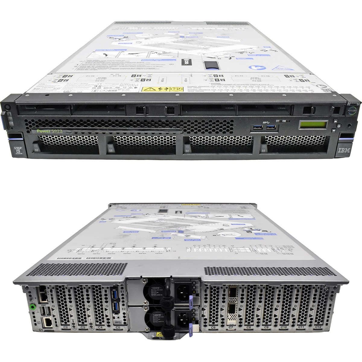 IBM Power S922 Server 2x Power9 CPU 10C 0GB PC4 8x SFF 2.5 2U 2-Port SFP28 25Gb