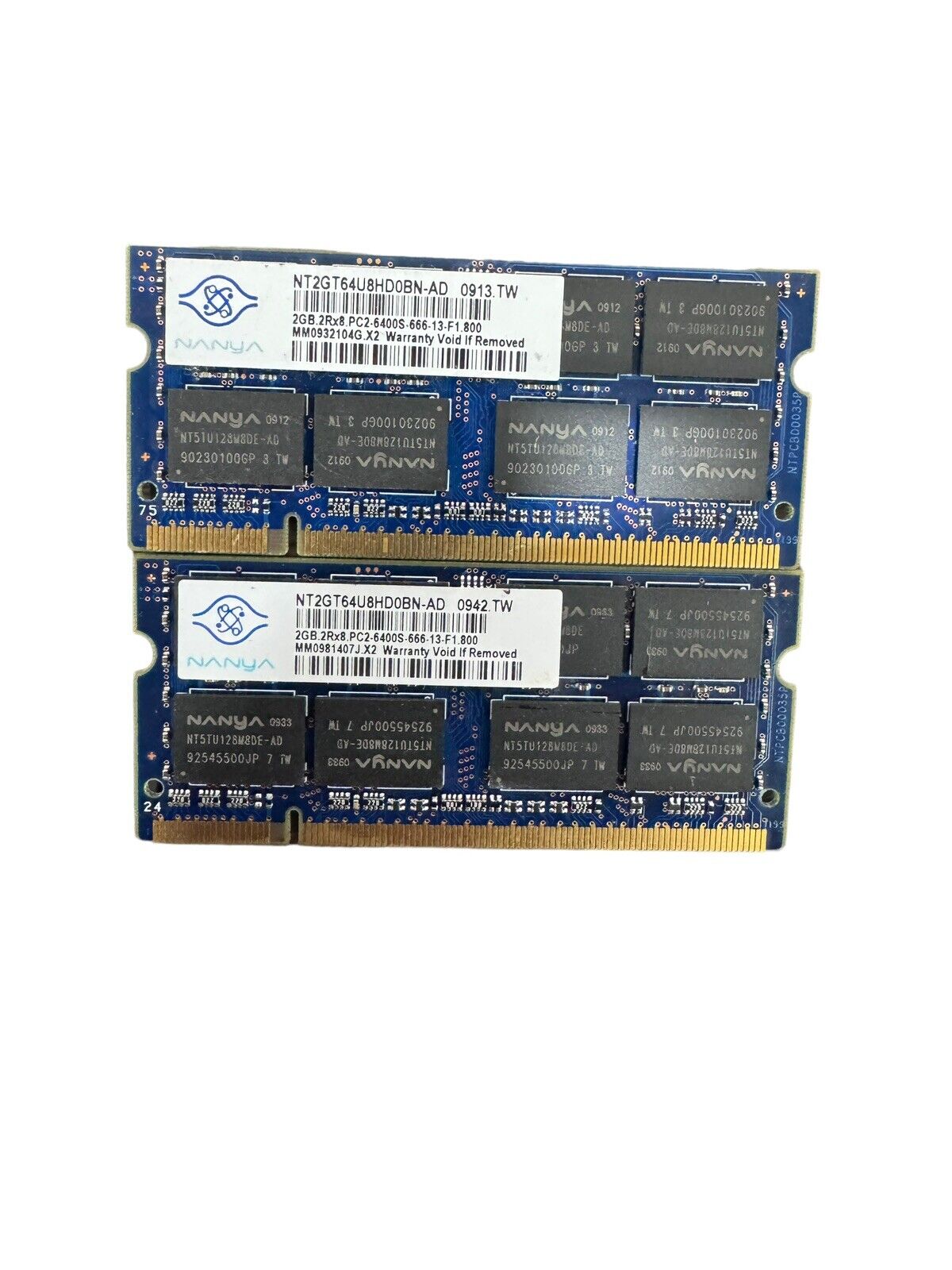 NANYA 4GB (2x 2GB)  PC2-6400S DDR2 800MHz SODIMM Laptop Memory