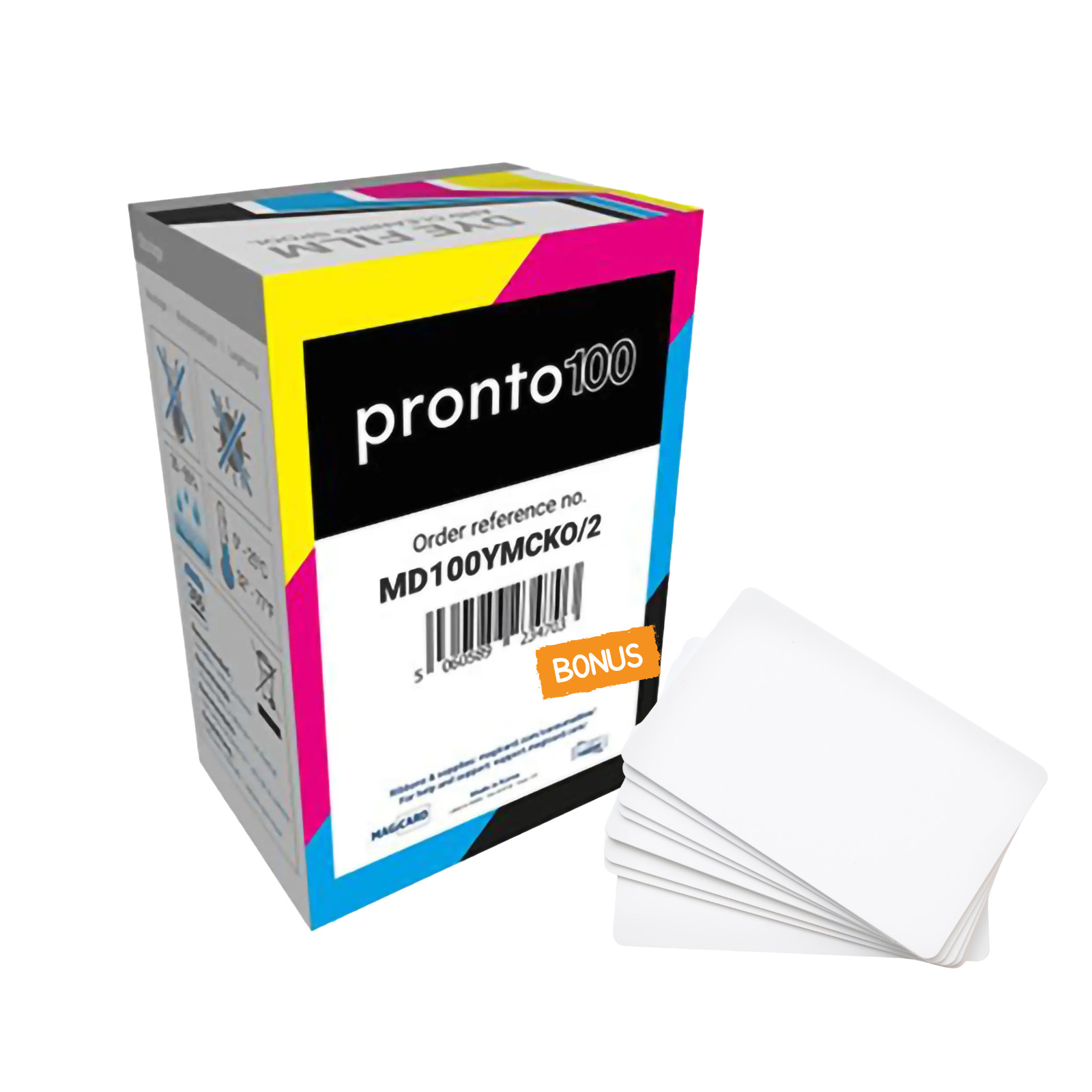 Magicard MD100YMCKO/2 Pronto 100 YMCKO Colour Ribbon 100 Prints + 10 Test Cards