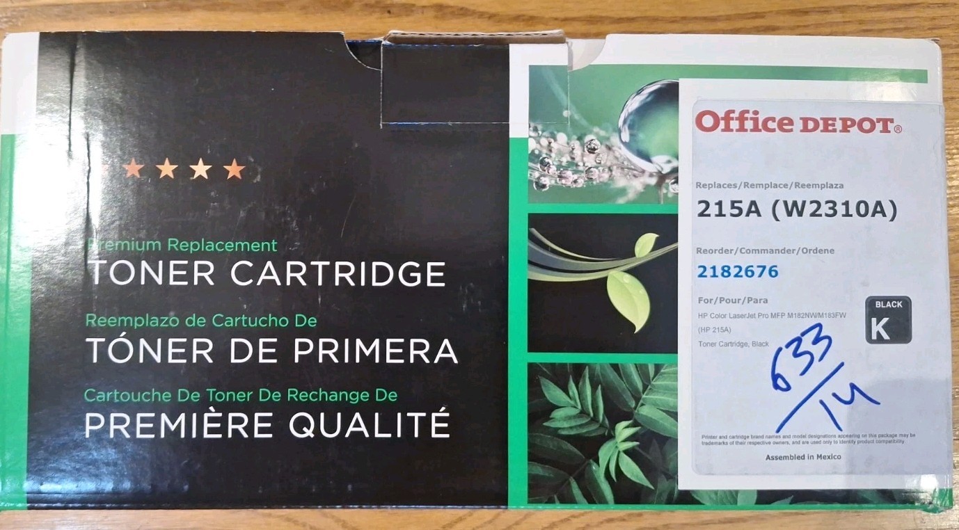 Office Depot-HP LaserJet 215A W2310A Black Original Toner Cartridge M155MFPM182