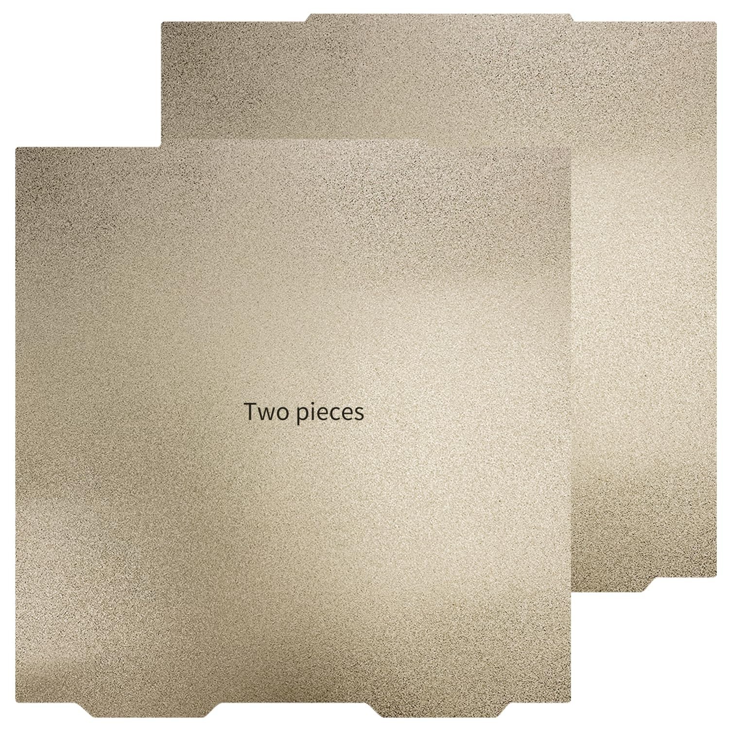 2 Pack 365x365mm Double-Sided Textured Flexible PEI Build Plate for 3D Printers