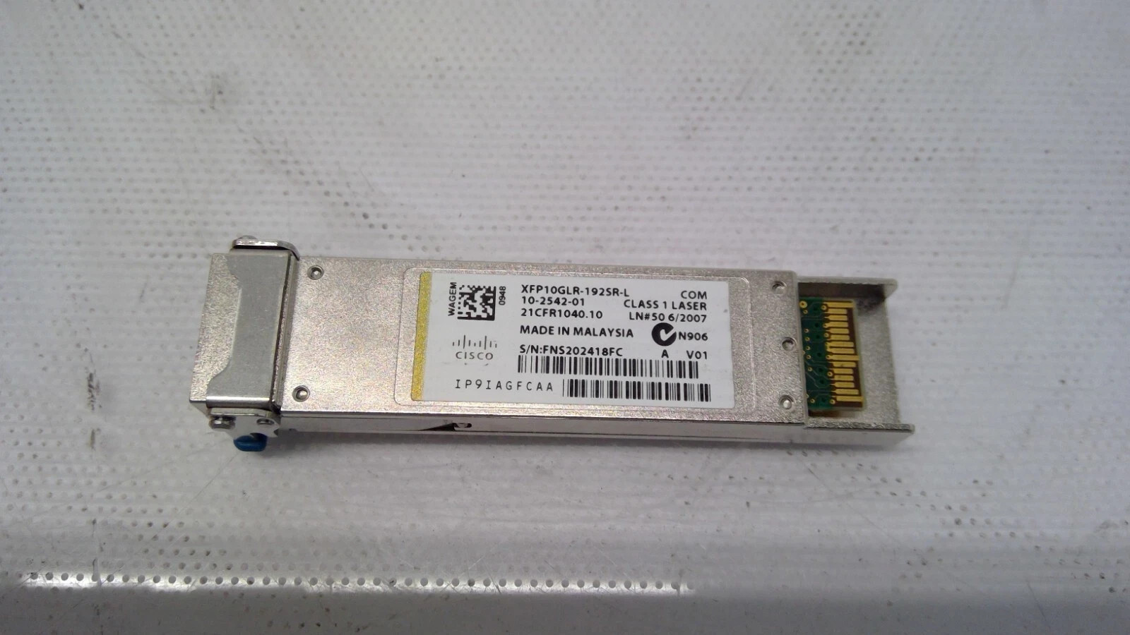 Genuine Cisco XFP10GLR-192SR-L TRANSCEIVER 10-2542-01 Transceiver Module