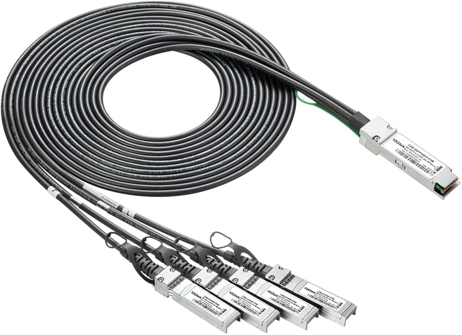 For Dell 40GBASE-CR4 Passive Direct Attach Copper Twinax QSFP to SFP Cable 3 m