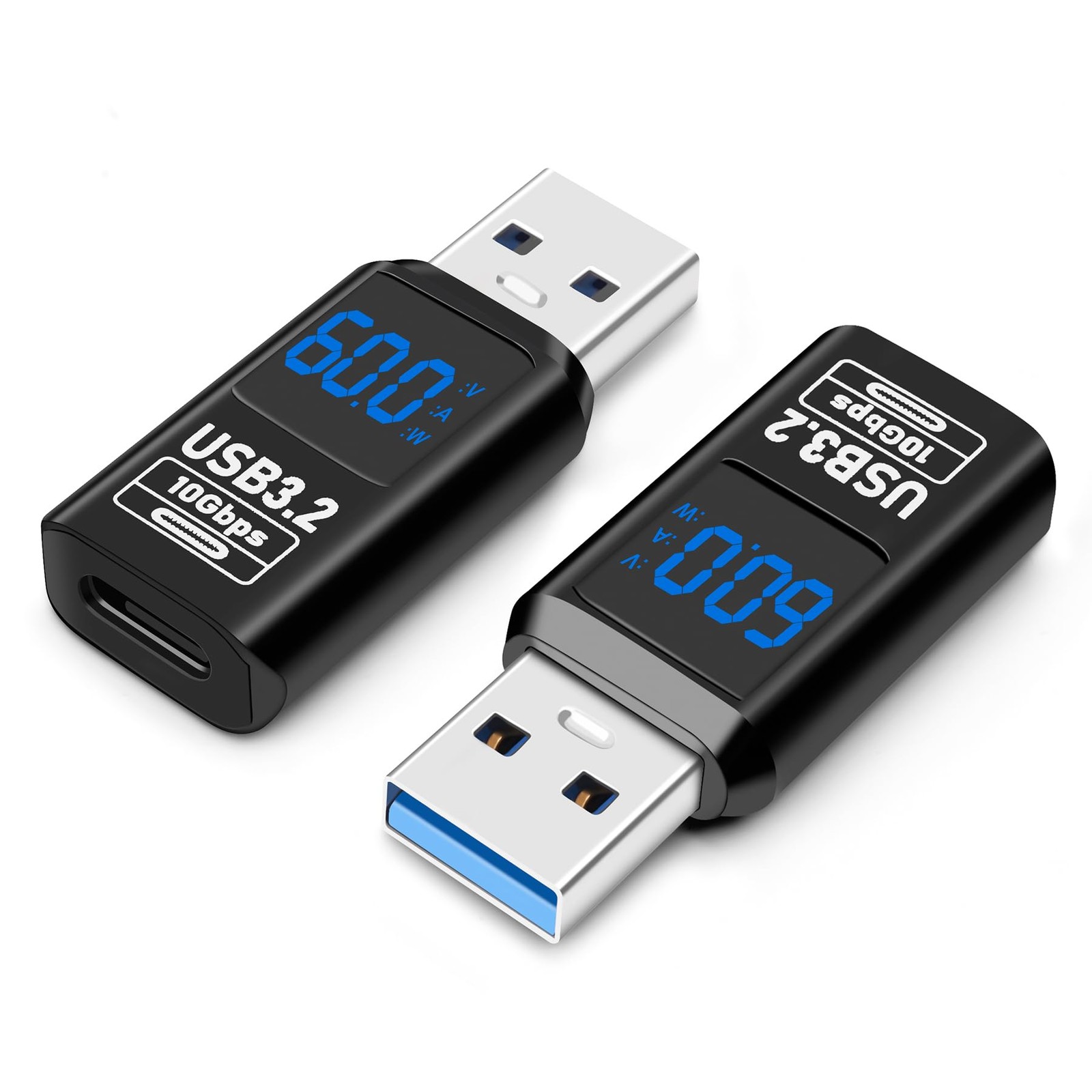 USB 3.2 Digital Display USB A Male to USB-C Female OTG Adapter 10Gbps (2 Pack...