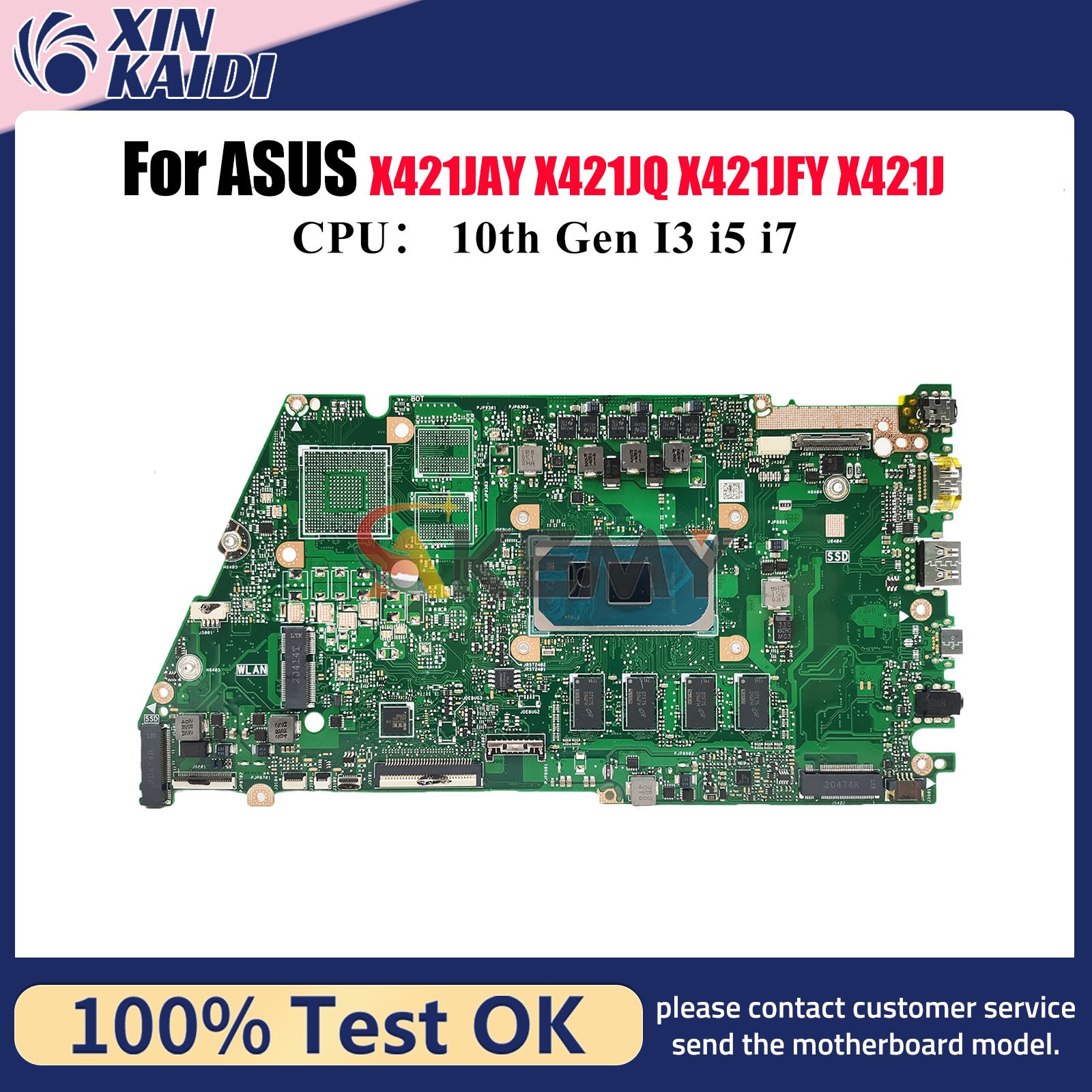 X421JAY Motherboard For ASUS S433J R421J X421JQ X421JFY X421JP Mainboard W/CPU