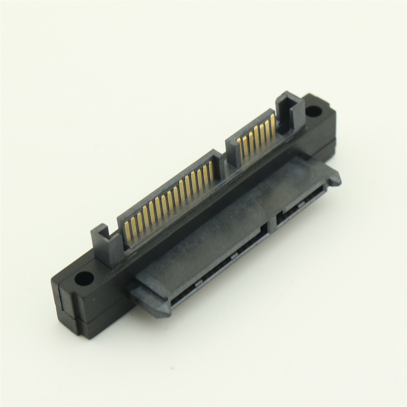 1x SATA 7+15 Pin 22Pin Male to 22Pin Female Left Right Angled Convertor Adapter