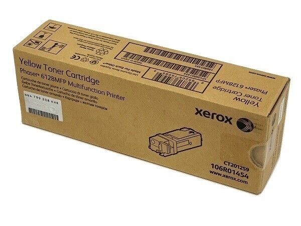 Xerox 106R01454 Yellow High Yield Toner Phaser 6128 MFP MINT NEW OEM