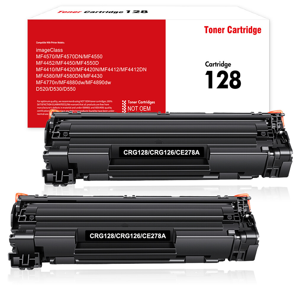 2PK Black Toner CGR128 For Canon 128 MF4550d MF4570dn MF4770n Faxphone L100 L190