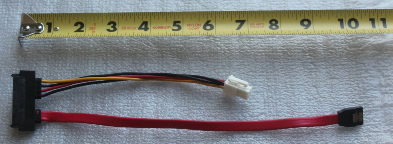 15+7 SATA Data + Power (4pin Molex) Combined HDD Hard Drive Cable - US SHIP