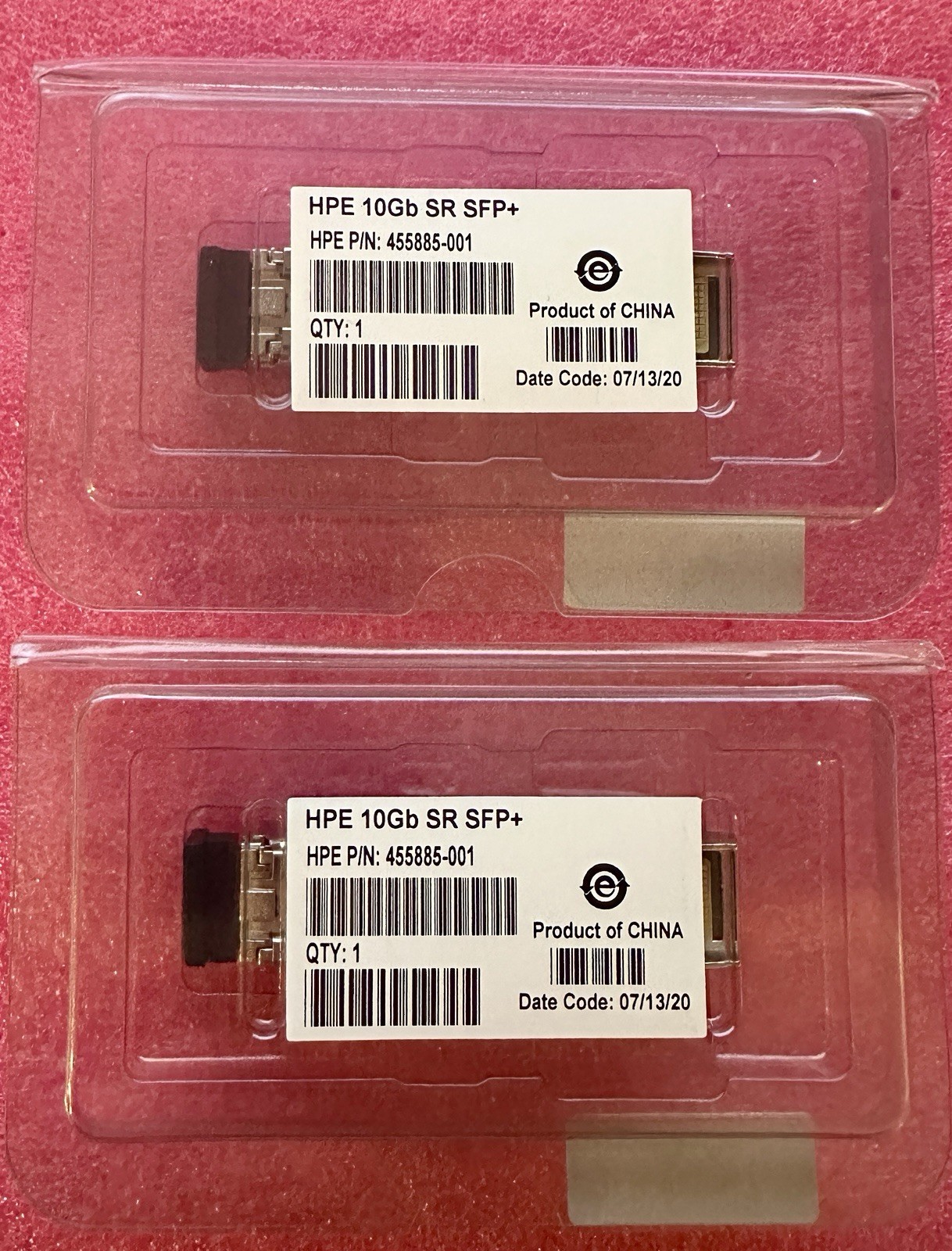 HPE 10Gb SR SFP+ Optical Transceiver  PN 455885-001 NEW