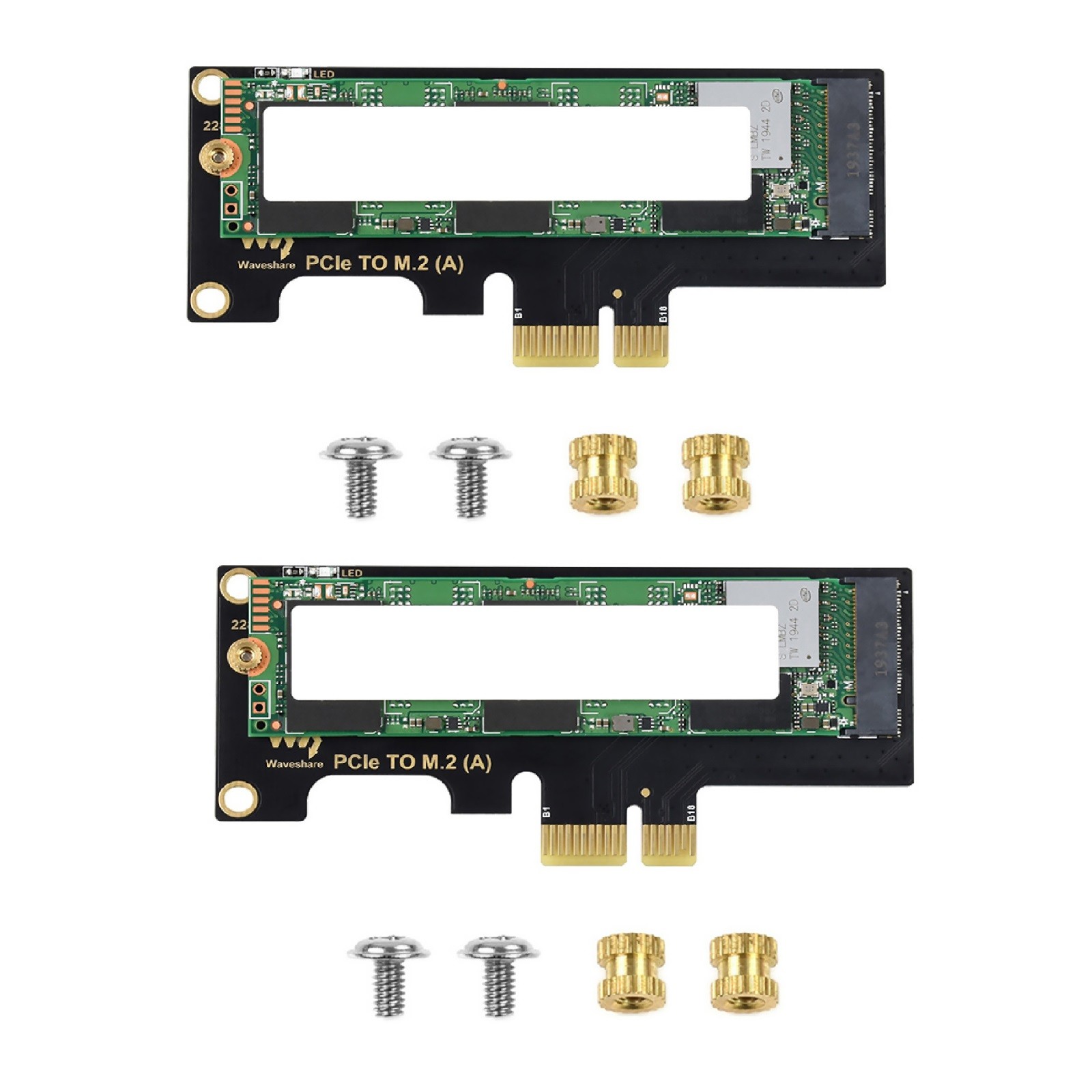 2Pcs PCIe to M.2 Adapter Card For Motherboards With PCI-EX1/X4/X8/X16 Card Slot*