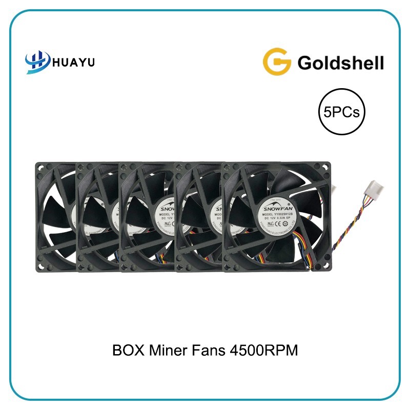 5Pcs 4500RPM Mining Cooling Fans for Goldshell Miner Mini Doge CK/HS/KD/LB BOX