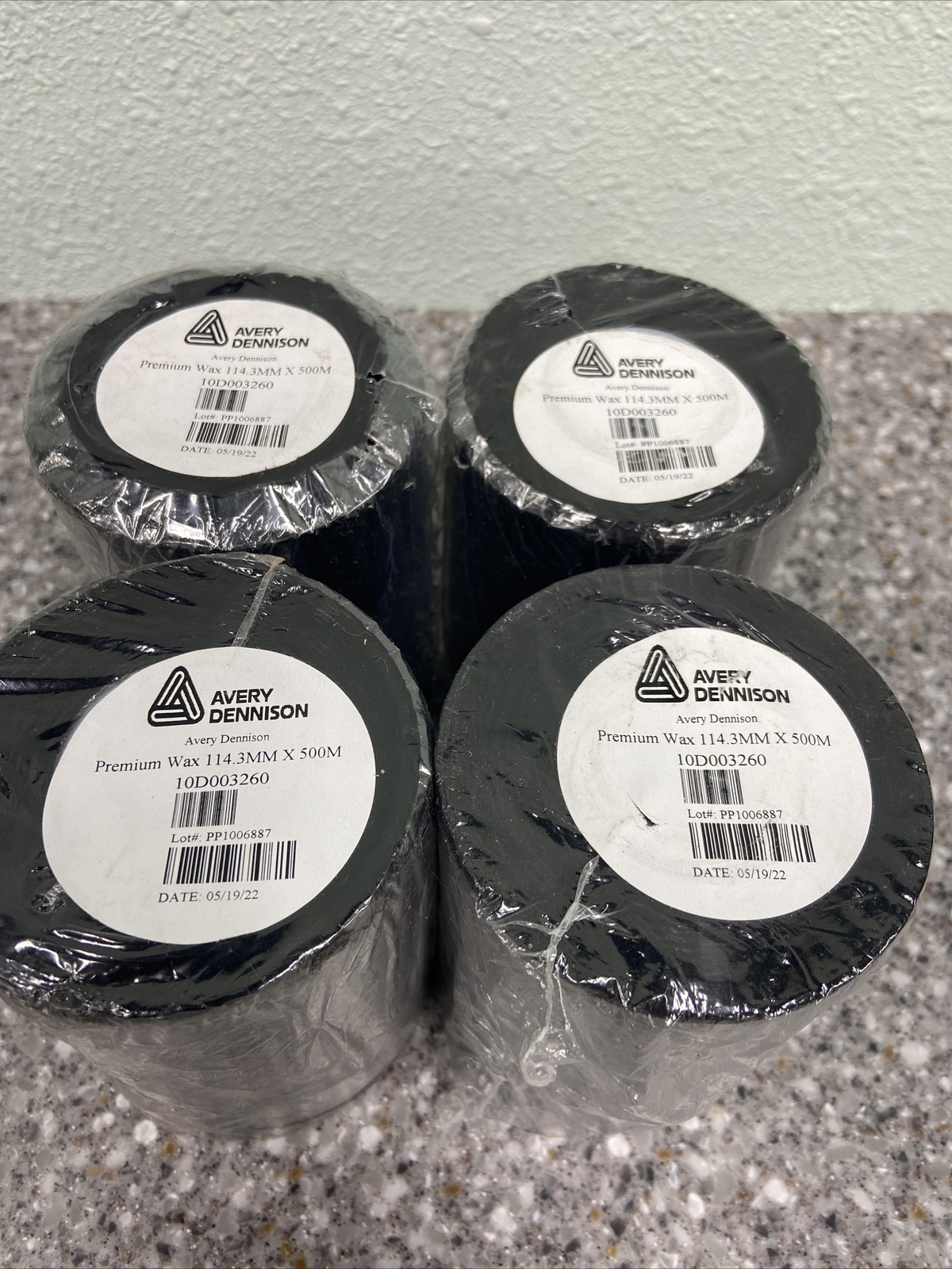 (4 Rolls) Avery Dennison  Premium Wax 114.3MM X 500M