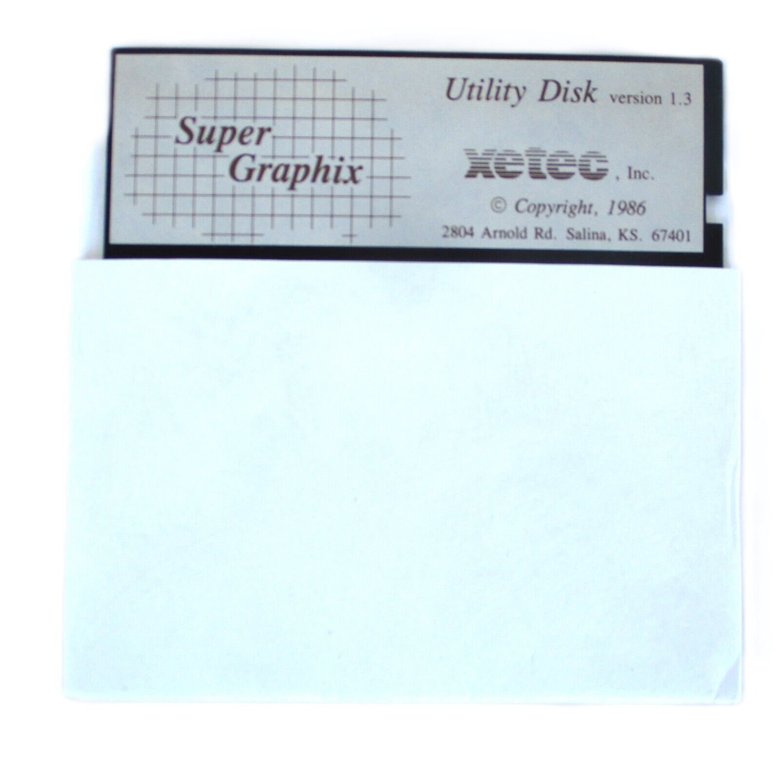 Xetec Super Graphix Utility Disk Version 1.3 5.25