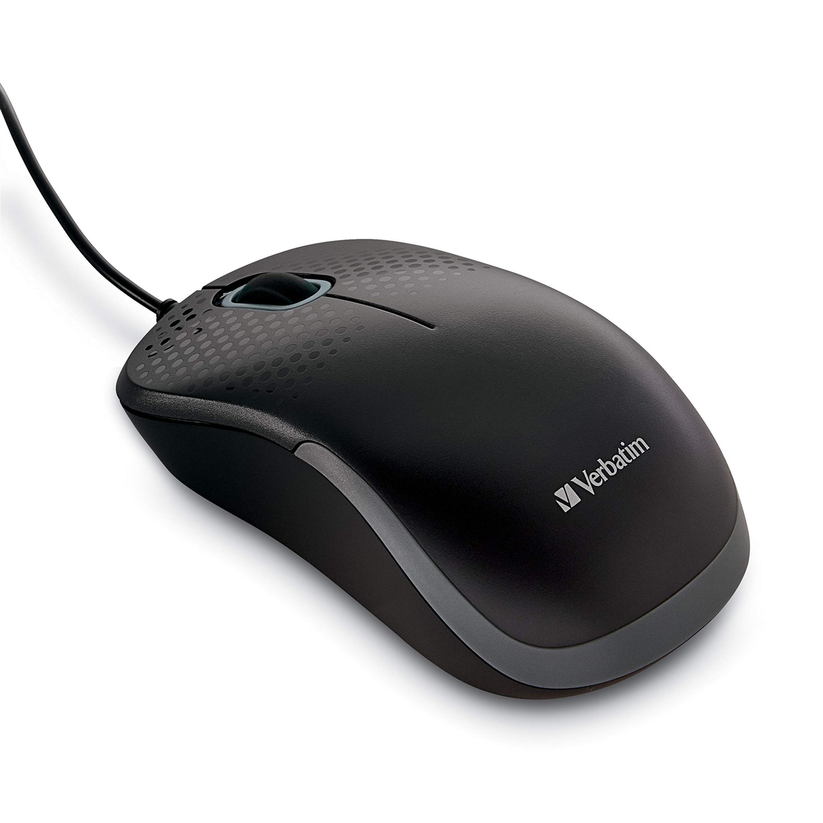 Verbatim Silent Corded Optical Mouse, USB, Precision Scroll No Size, Black