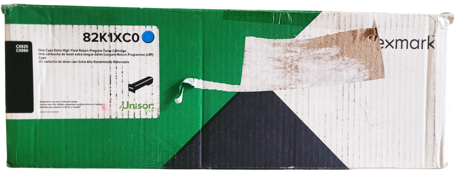 Lexmark 82K1XC0 Cyan Extra High Yield Toner Cartridge New Sealed-Open Box