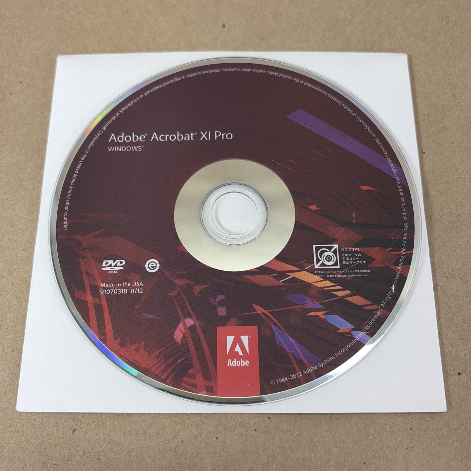 Adobe Acrobat XI Pro Windows DVD Disc with Serial READ