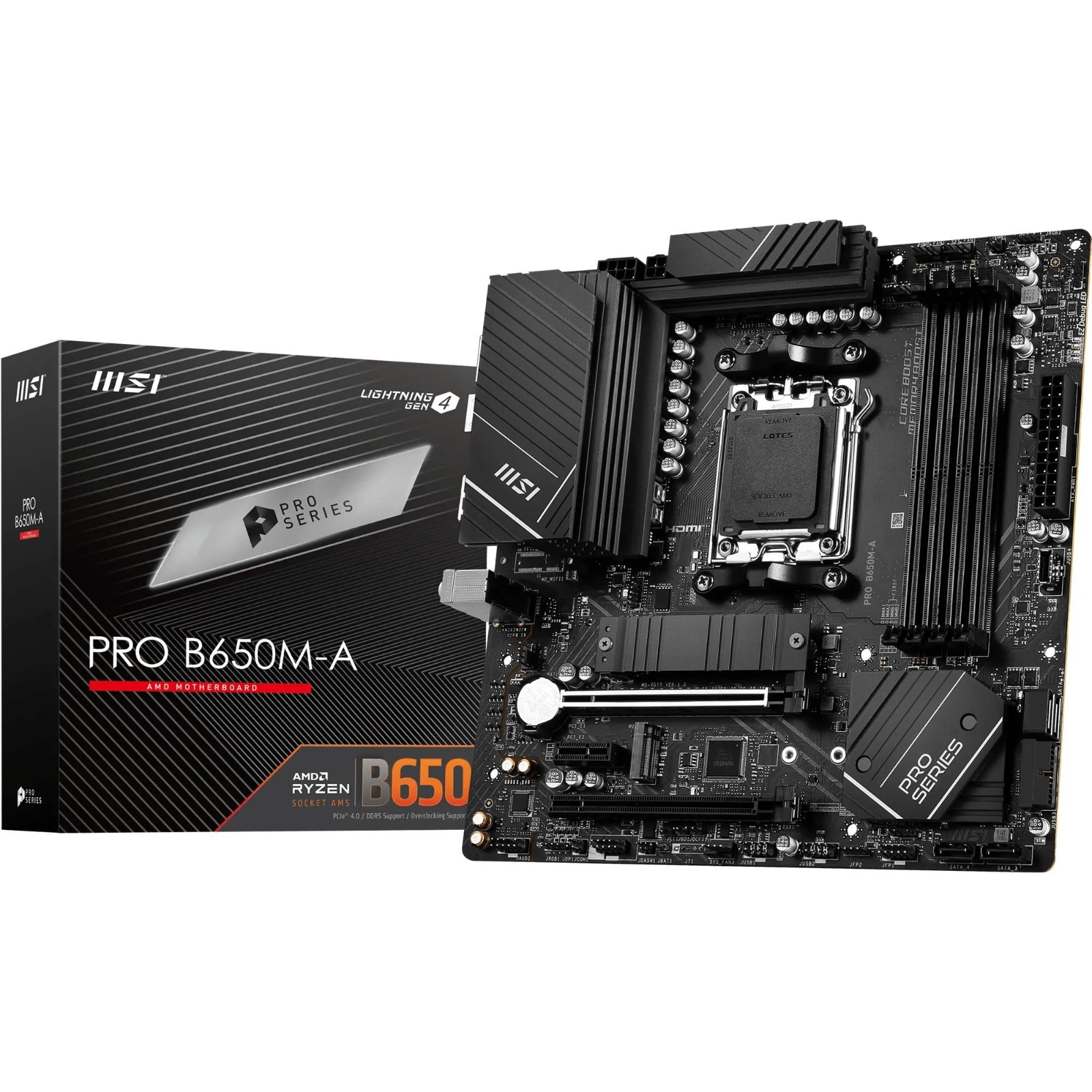 Micro-ATX Motherboard for AMD Ryzen 9000/8000/7000, DDR5, PCIe 4.0, WiFi, 2.5G L