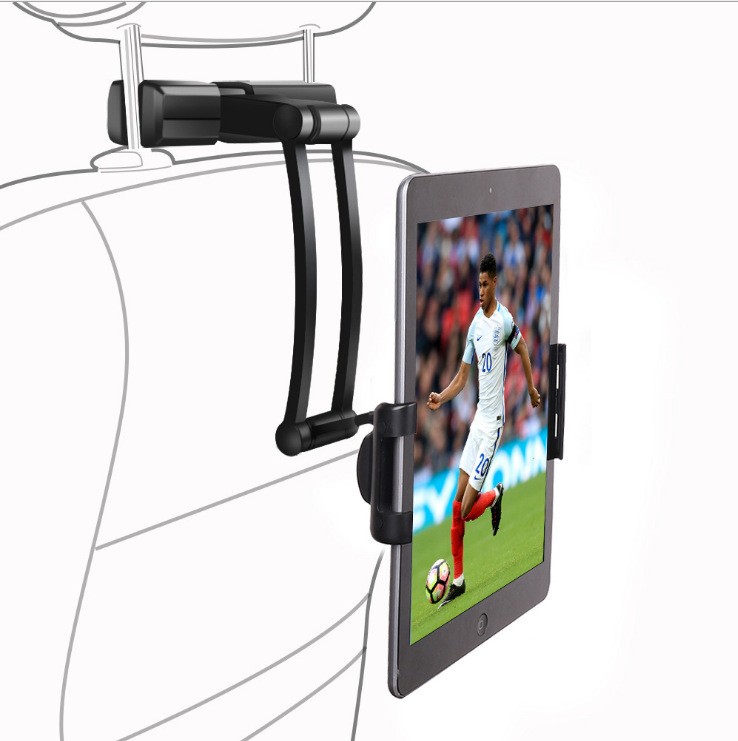Car Back Seat Headrest Holder Mount for iPad Tablet Extension Arm For 4.7-13"