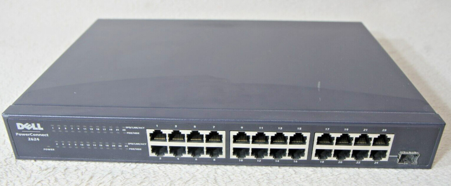 Dell PowerConnect 2624 24-Port 1xSFP Gigabit Ethernet Network Switch P/N: 0K3676