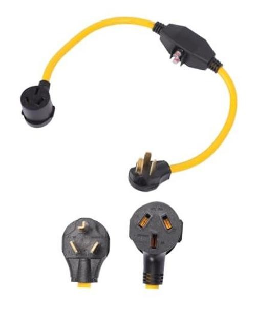 NEMA 10-30P to 10-50R 3FT with Overload Current Protector 120V/240V 30A 3