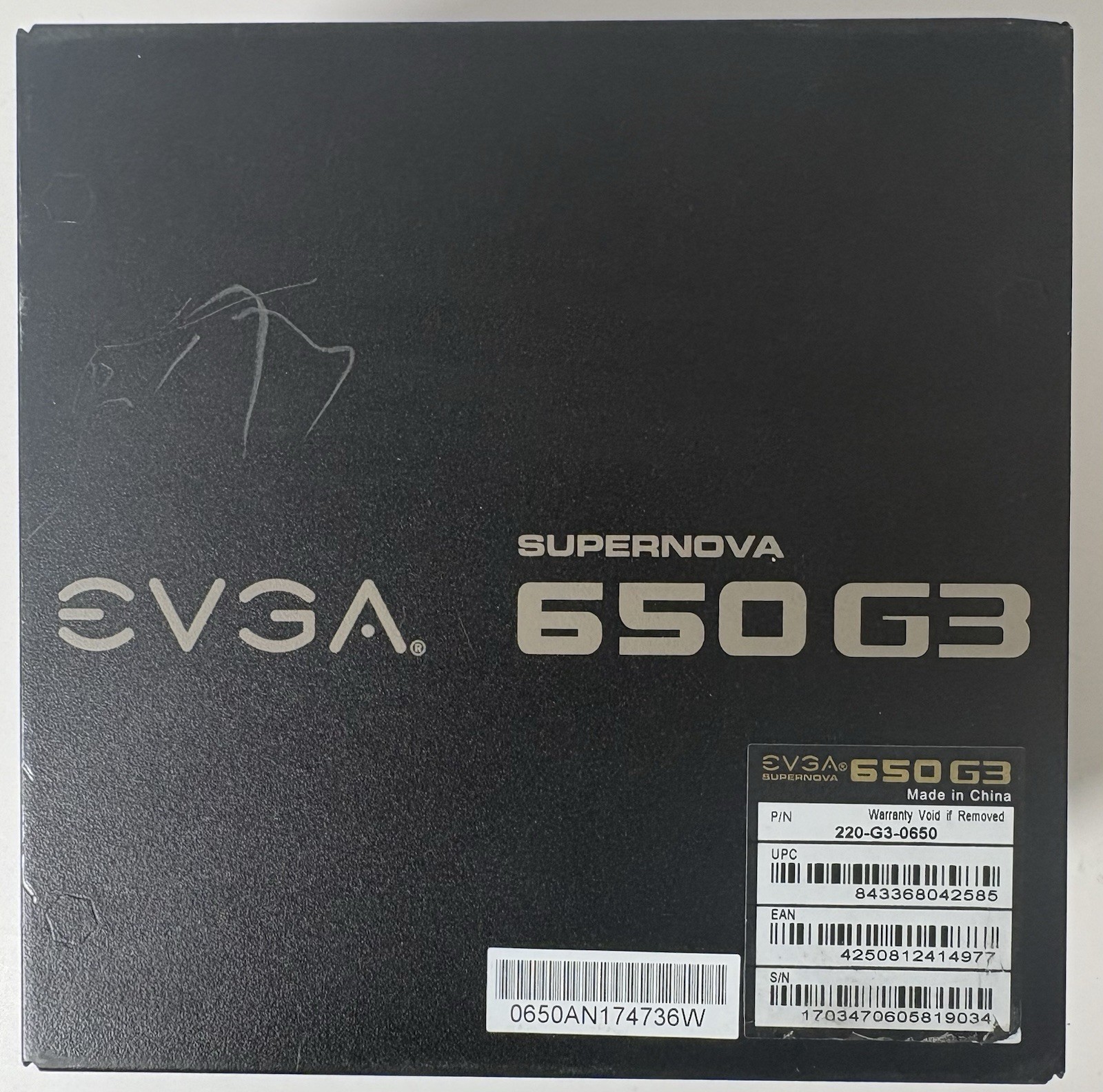 EVGA Supernova 650W G3 80 Plus Gold ATX Power Supply Module, No Power Cords