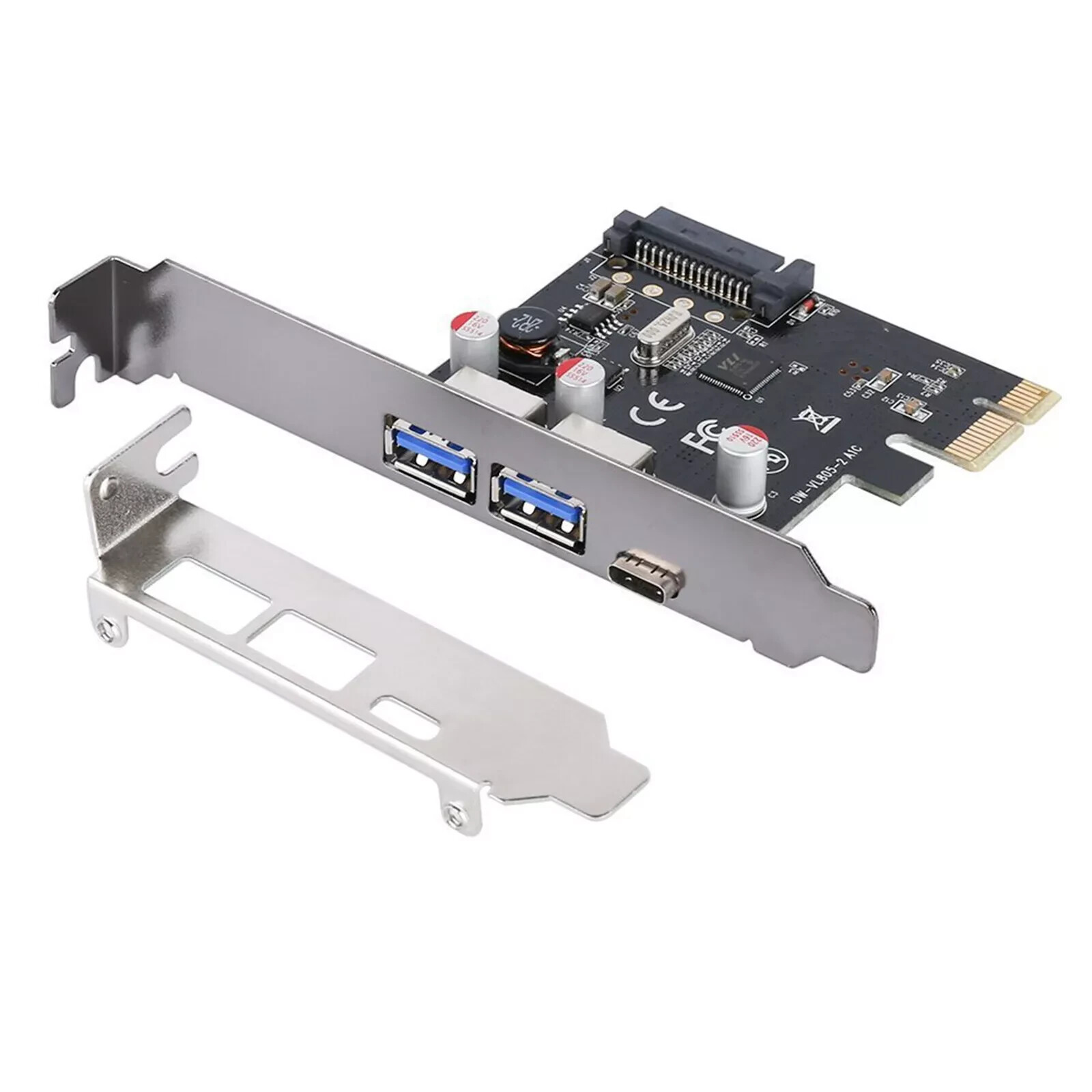 USB 3.1 Type C Pcie Expansion Card Pci-E To Type C And 2 Type A 3.0 USB Adapter