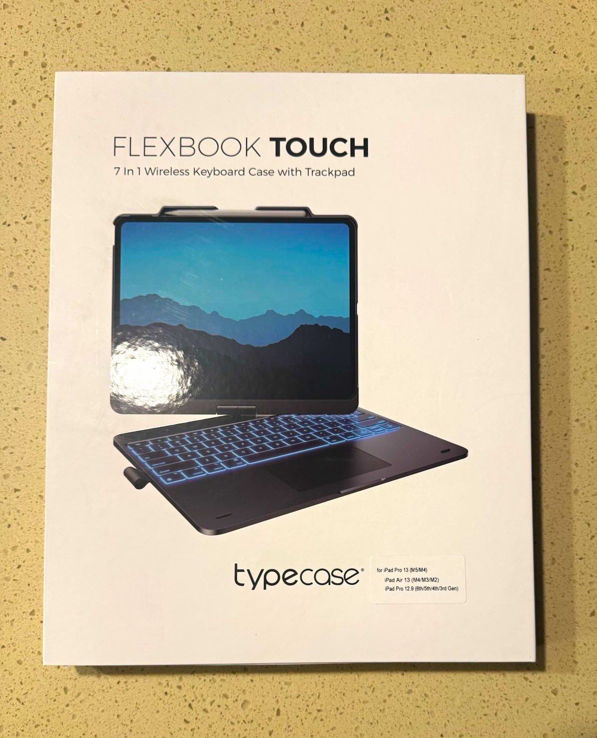Typecase Flexbook Touch Bluetooth Backlit iPad Keyboard Case w/ Touchpad Purple