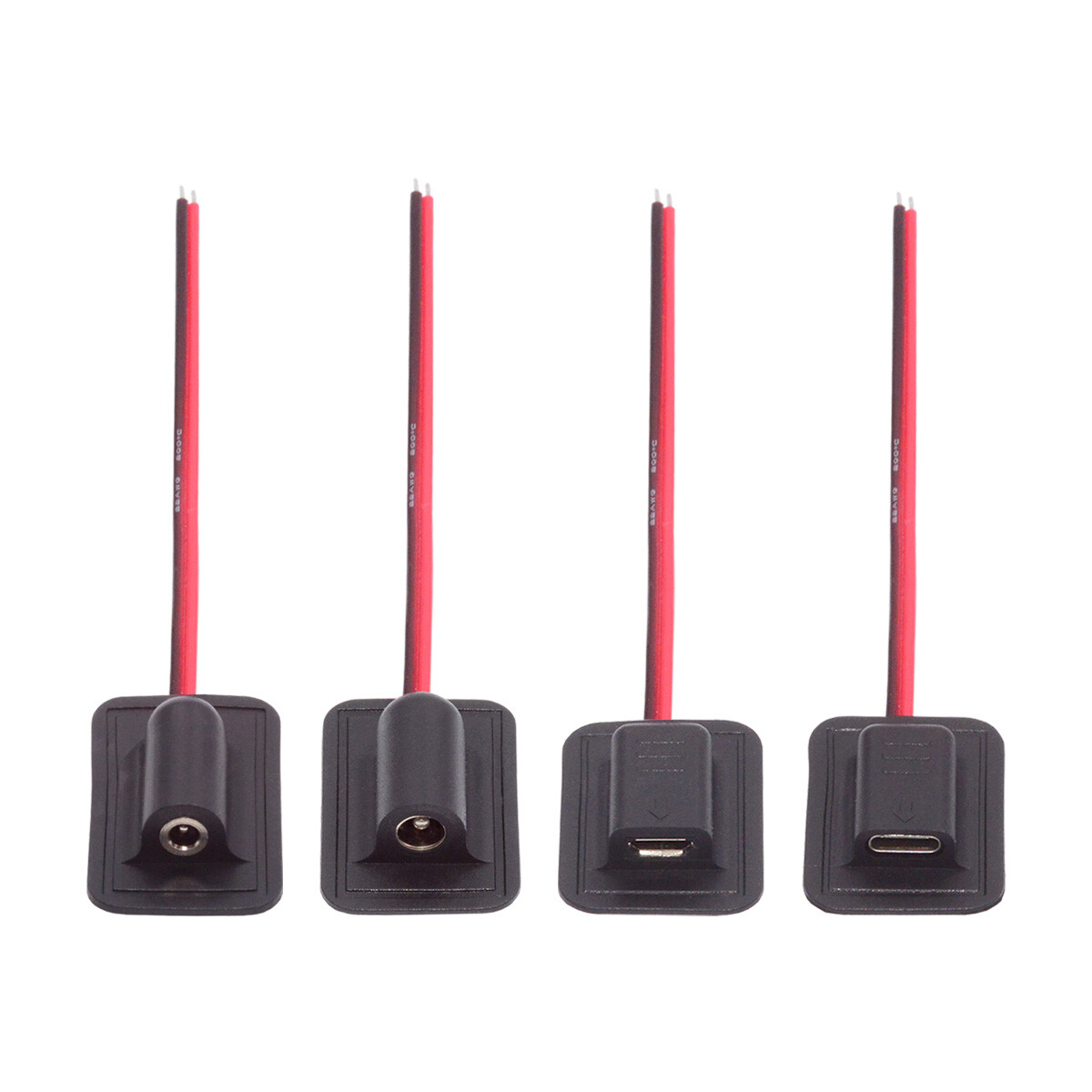 CHENYANG 4pcs/lot DC 5.5x2.1mm 3.5X1.35mm Micro-USB Type-C Extension Power Cable