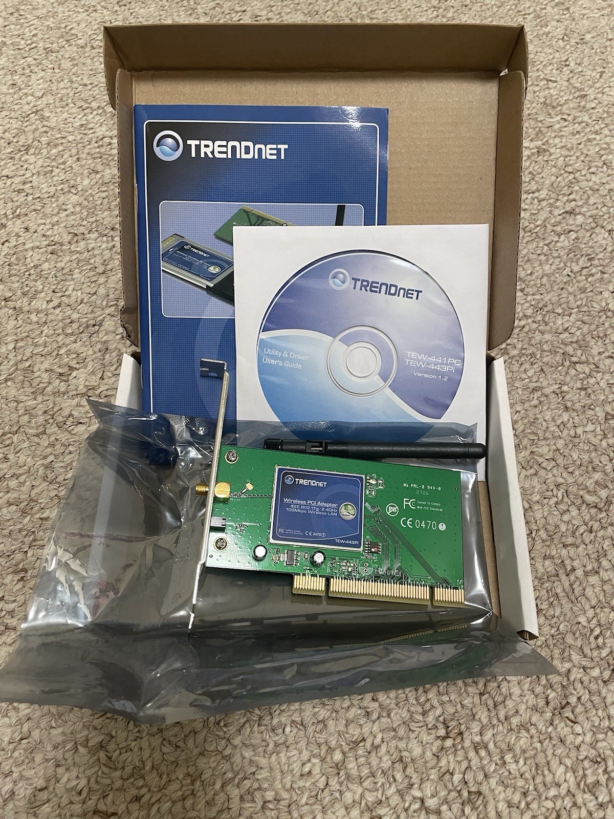 NEW TEW-443PI - 108 MBPS 802.11G Wireless PCI Adapter