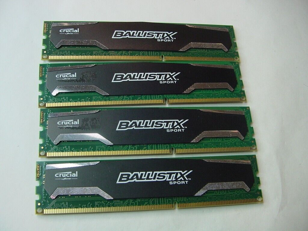 COMPUTER MEMORY - 8GB(4x2GB) CRUCIAL BALLISTIX SPORT XMP BLS2G3D1609DS1S00.8FER2