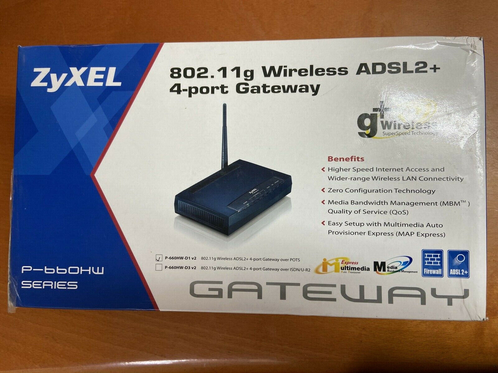Brand New ZyXEL Prestige 660HW-D1 - wireless router - DSL - 802.11b/g