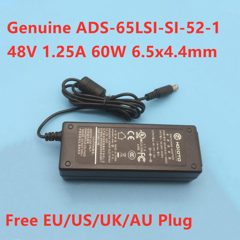 Genuine 48V 1.25A ADS-65LSI-SI-52-1 48060G AC Adapter For Dahua Hikvision POE