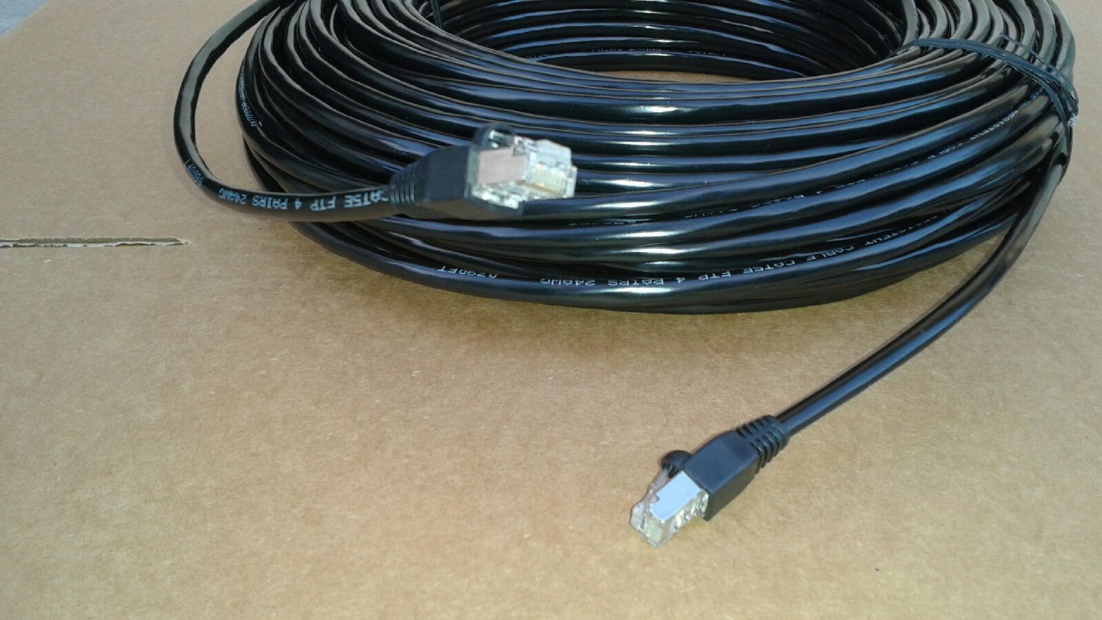 150 Ft Cat5e Outdoor UV Waterproof Shielded Direct Burial Ethernet RJ-45 Cable 