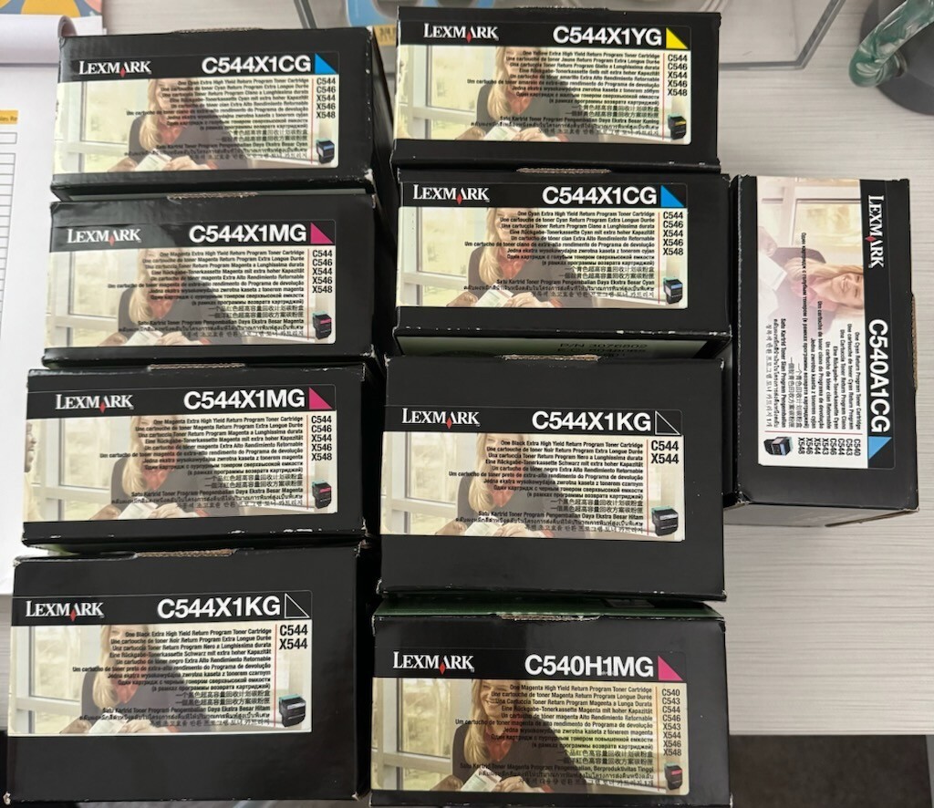 LEXMARK 3 MAGENTA 3 CYAN 1 YELLOW 2 BLACK COMPATIBLE WITH C544,X544