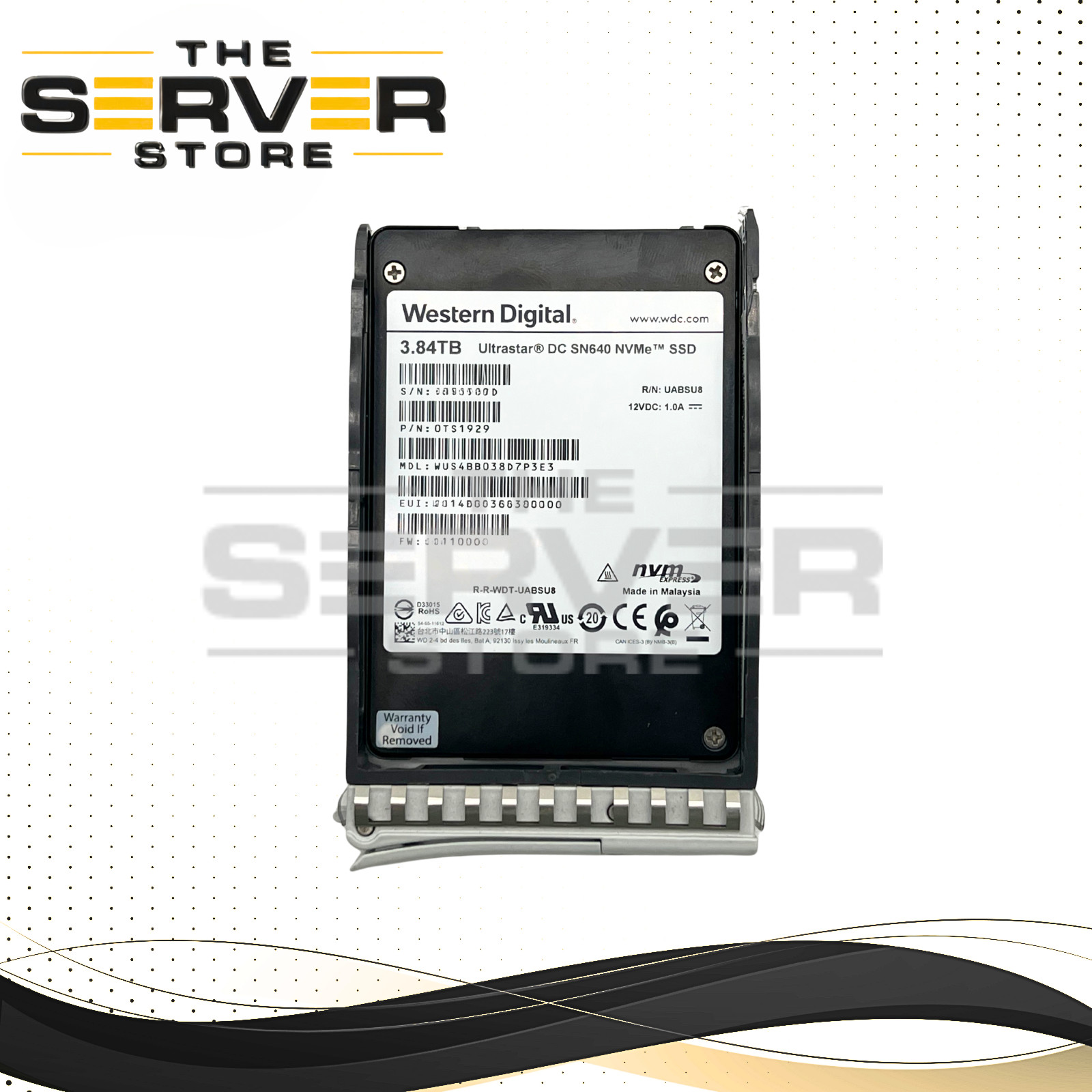 WD HGST 3.84TB NVMe U.2 G3 x4 2.5" SSD SN640 / Cisco UCS Server WUS4BB038D7P3E3