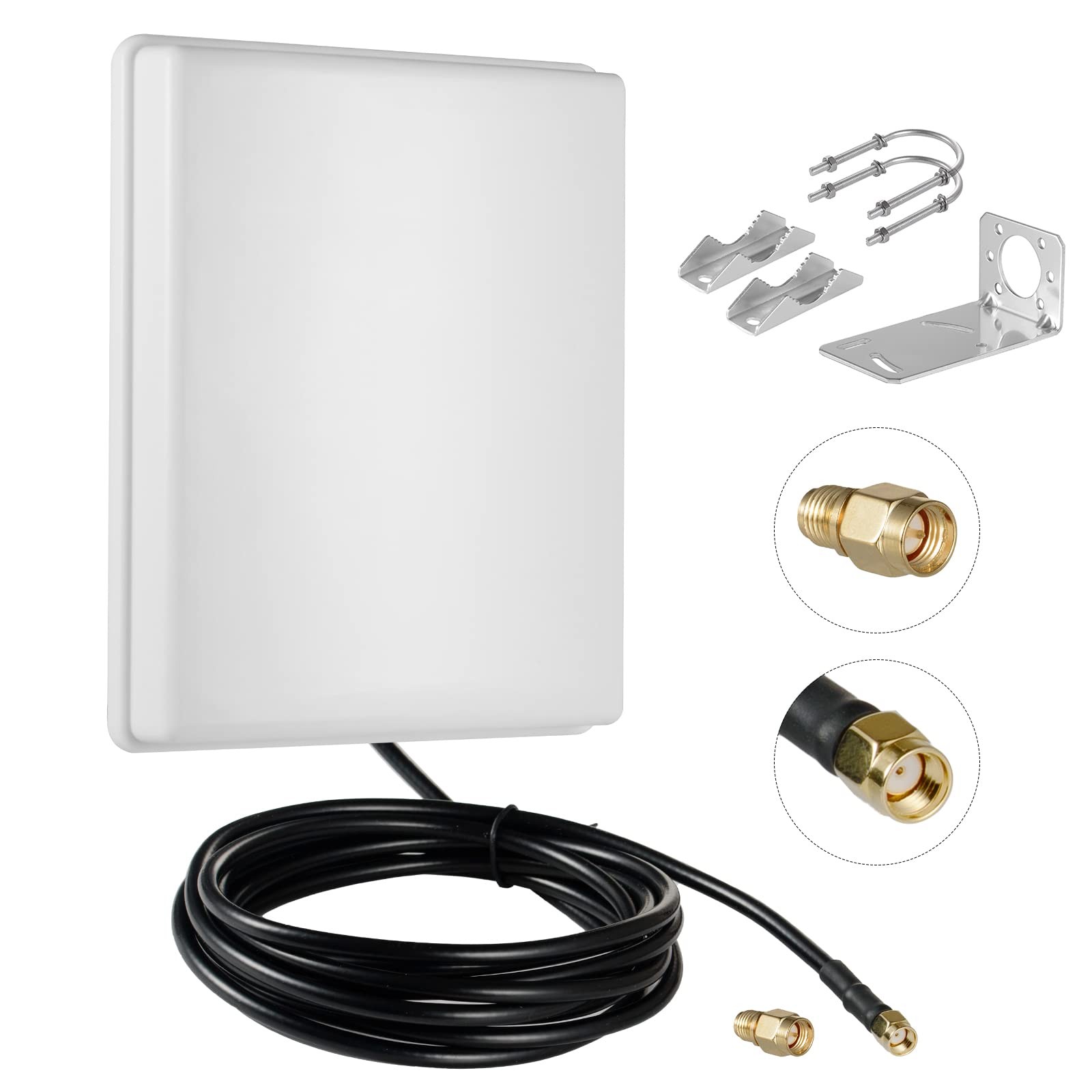 15dBi Dual Band WiFi Antenna 2.4/5/5.8GHz Outdoor Panel 10Ft Cable Eifagur