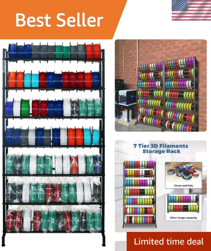 3D Printer Filament Rack, Heavy Duty Storage Shelves for 3d Printing Filament...