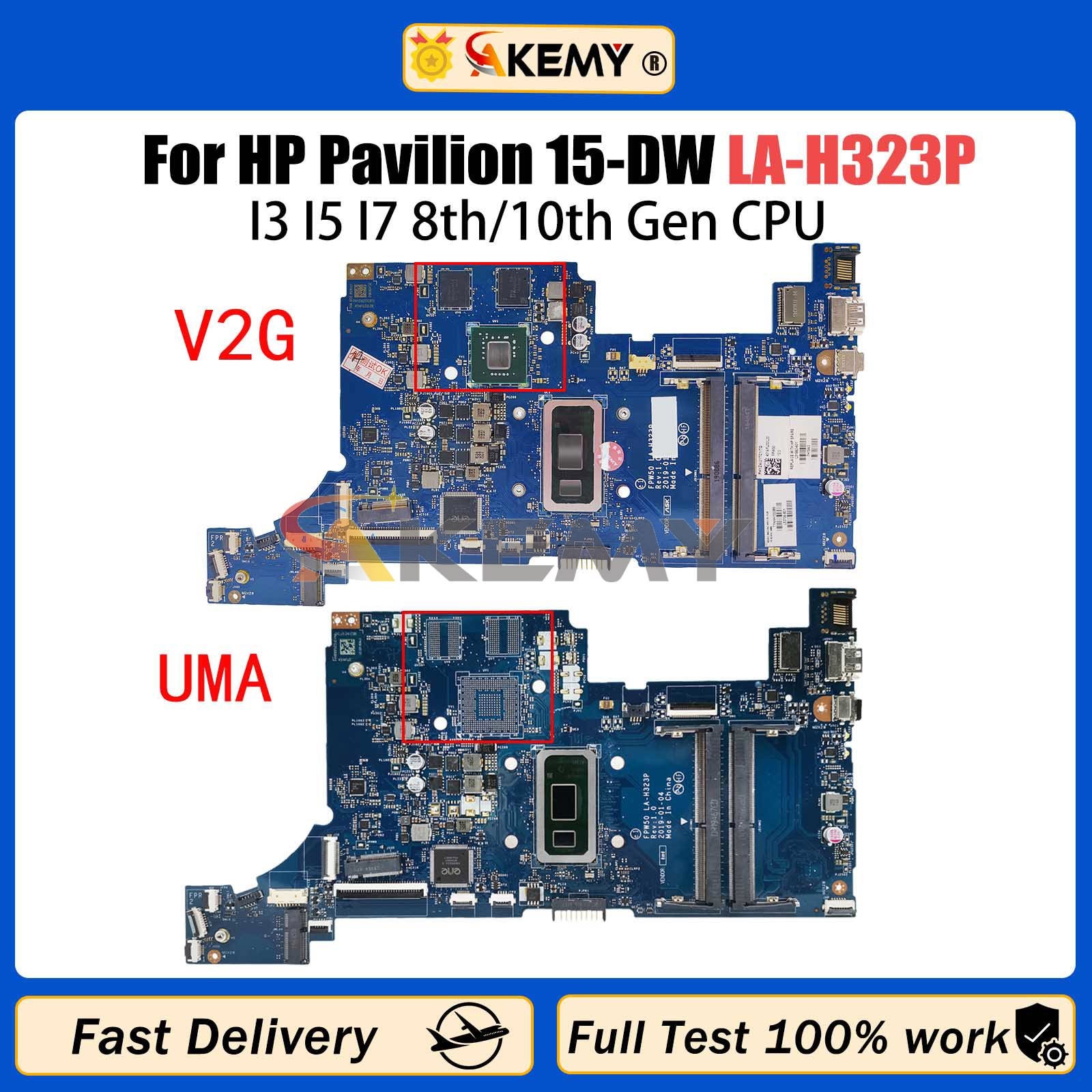 For HP Mainboard Pavilion 15-DW 15S-DU 15S-DY 15-DU Laptop Motherboard LA-H323P​