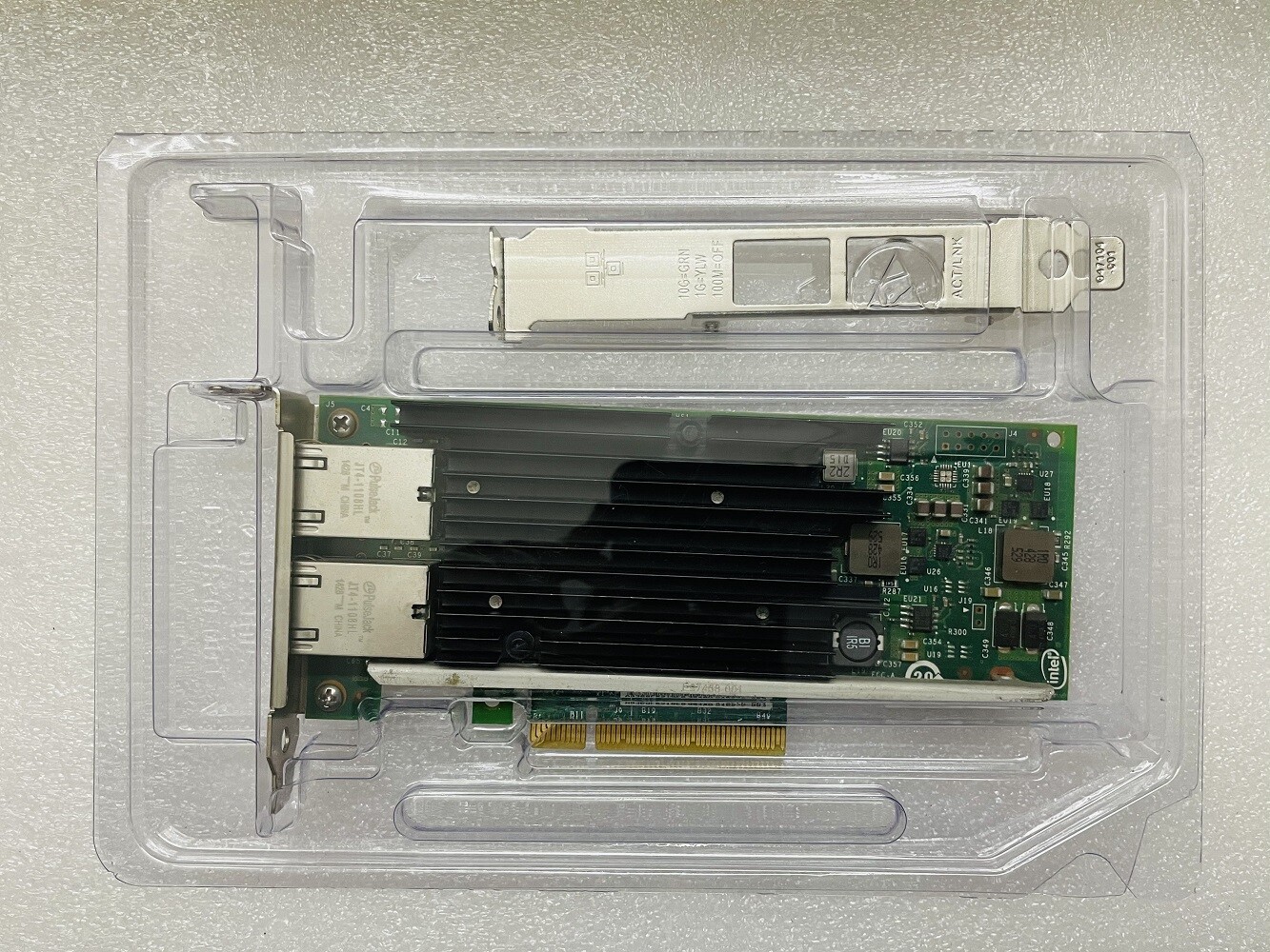 Genuine INTEL CONVERGED DUAL PORT NETWORK ADAPTER X540-T2 X540T2 BOTH BRACKETS