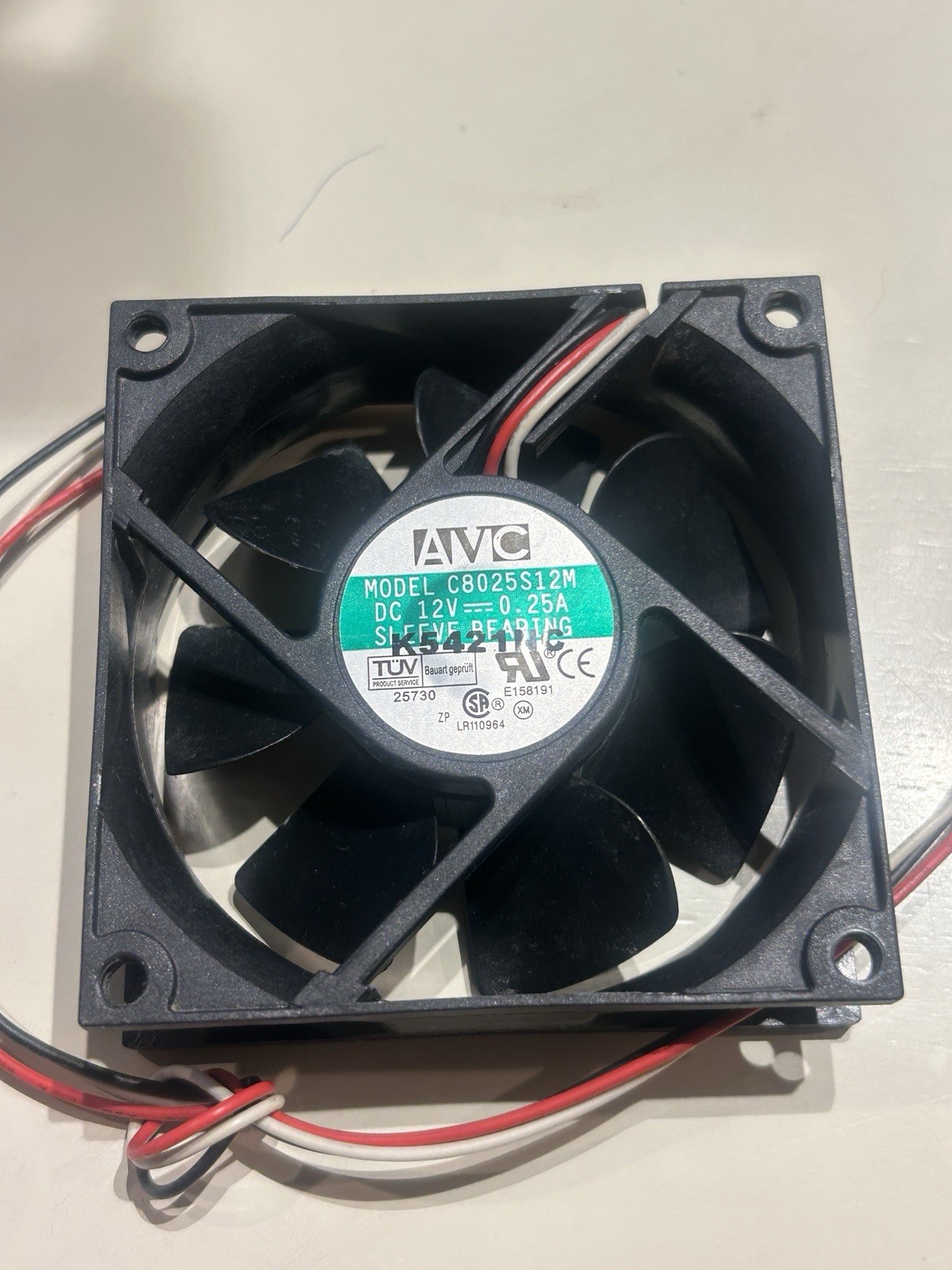 USED TESTED Desktop Computer AVC C8025S12M 3 Pin Cooling Fan