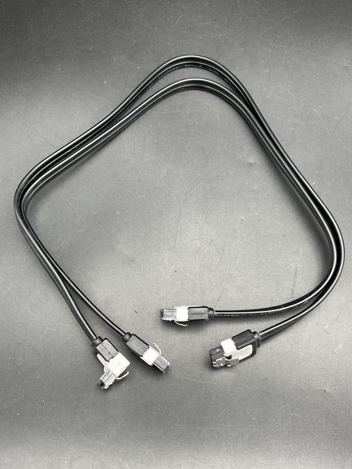 2pcs Asus SATA 3.0 6Gbps Hongjixin Hard Drive Data Cable 14" Angled & Straight