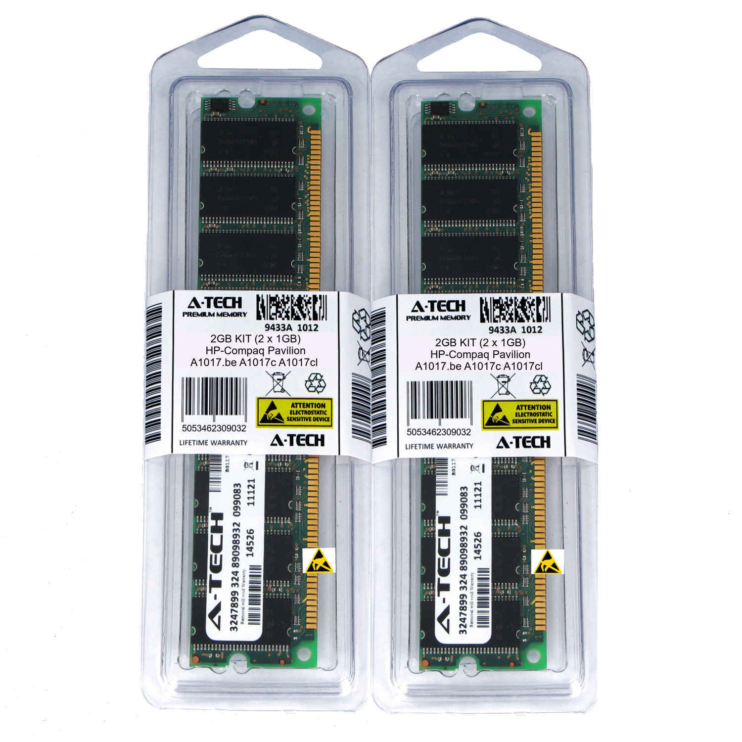 2GB KIT 2 x 1GB HP Compaq Pavilion A1017.be A1017c A1017cl PC3200 Ram Memory