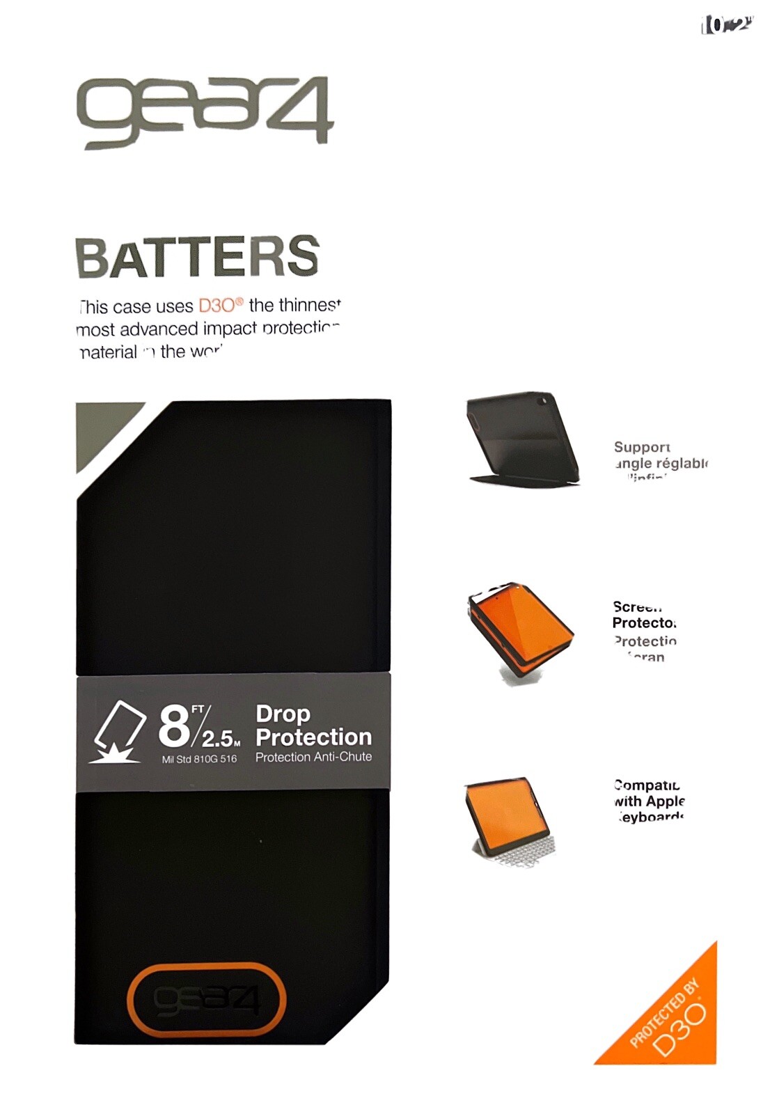 ZAGG Gear4 Battersea + Brompton Foe 10.2inch 7,8,9th Gen iPad