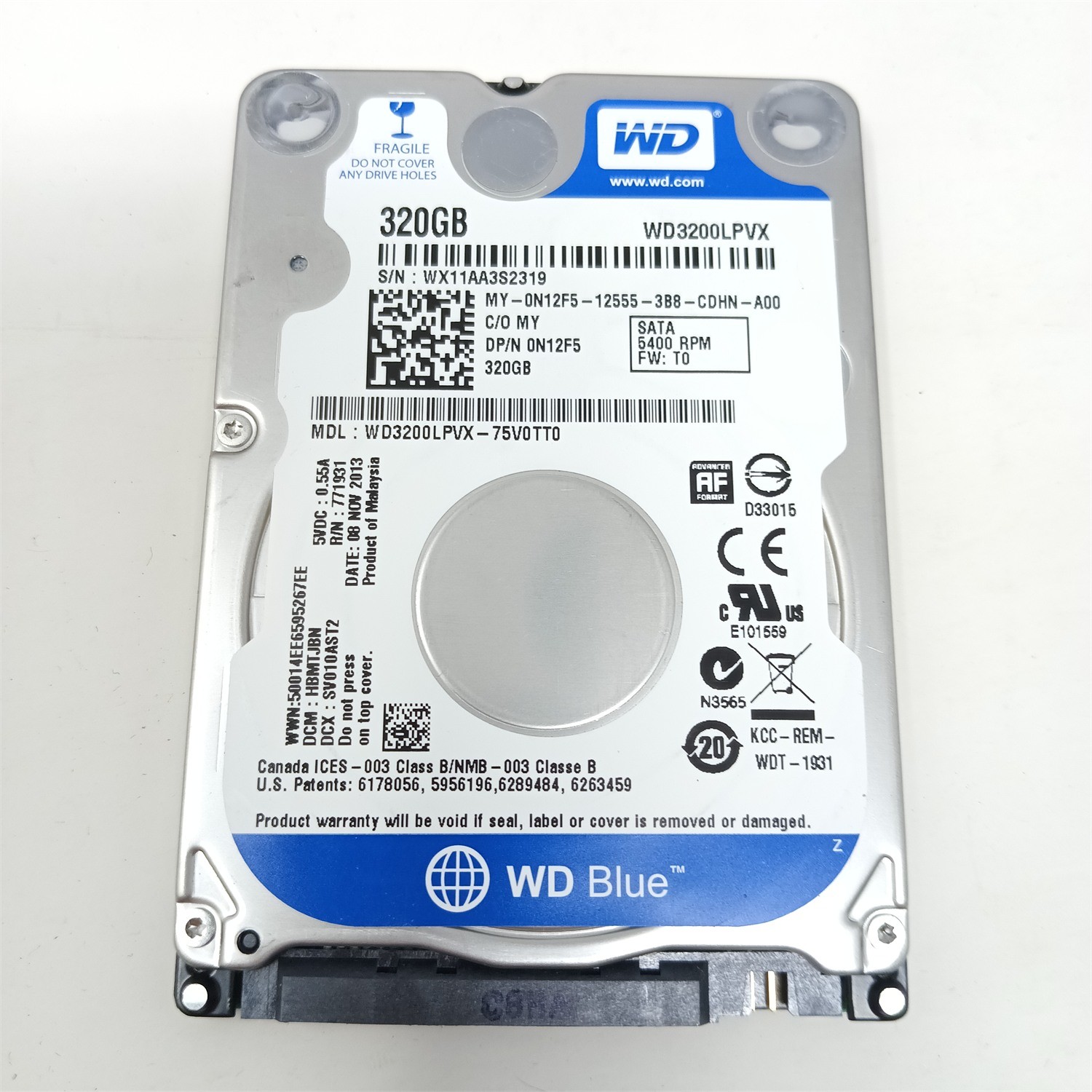 Western Digital WD3200LPVX-75V0TT0 320GB 2.5" SATA III HDD - Tested