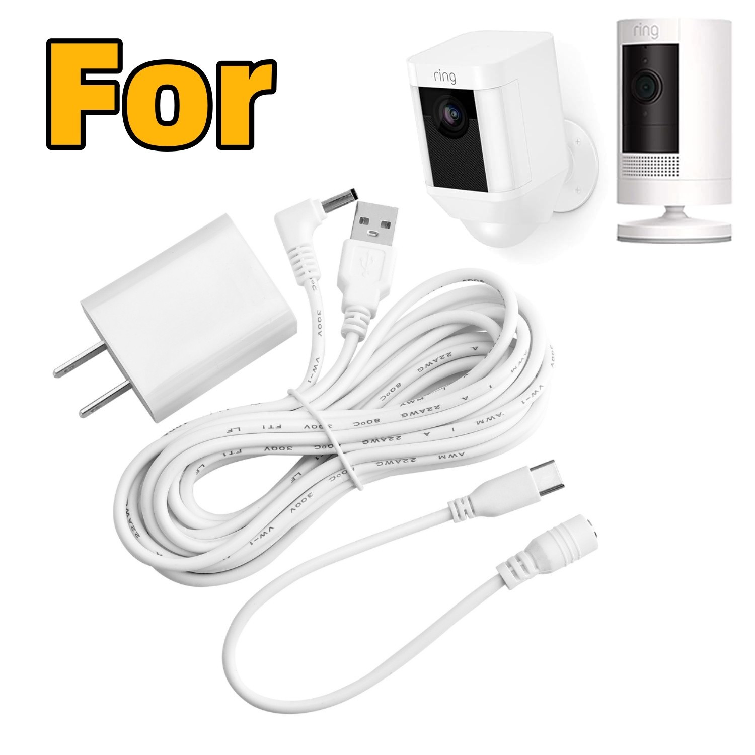 Adapter for Ring Stick Up Cam Battery/Plug-in 3rd Gen/2nd Gen & Ring Pan Camera