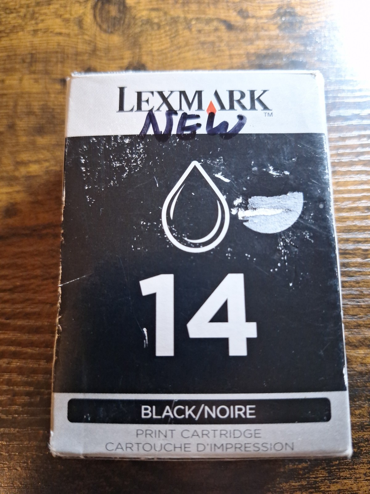 📀 Lexmark 14 Ink Print Cartridge - Black Sealed Foil NOS (Open Box Shelf Wear)